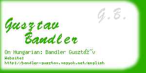 gusztav bandler business card